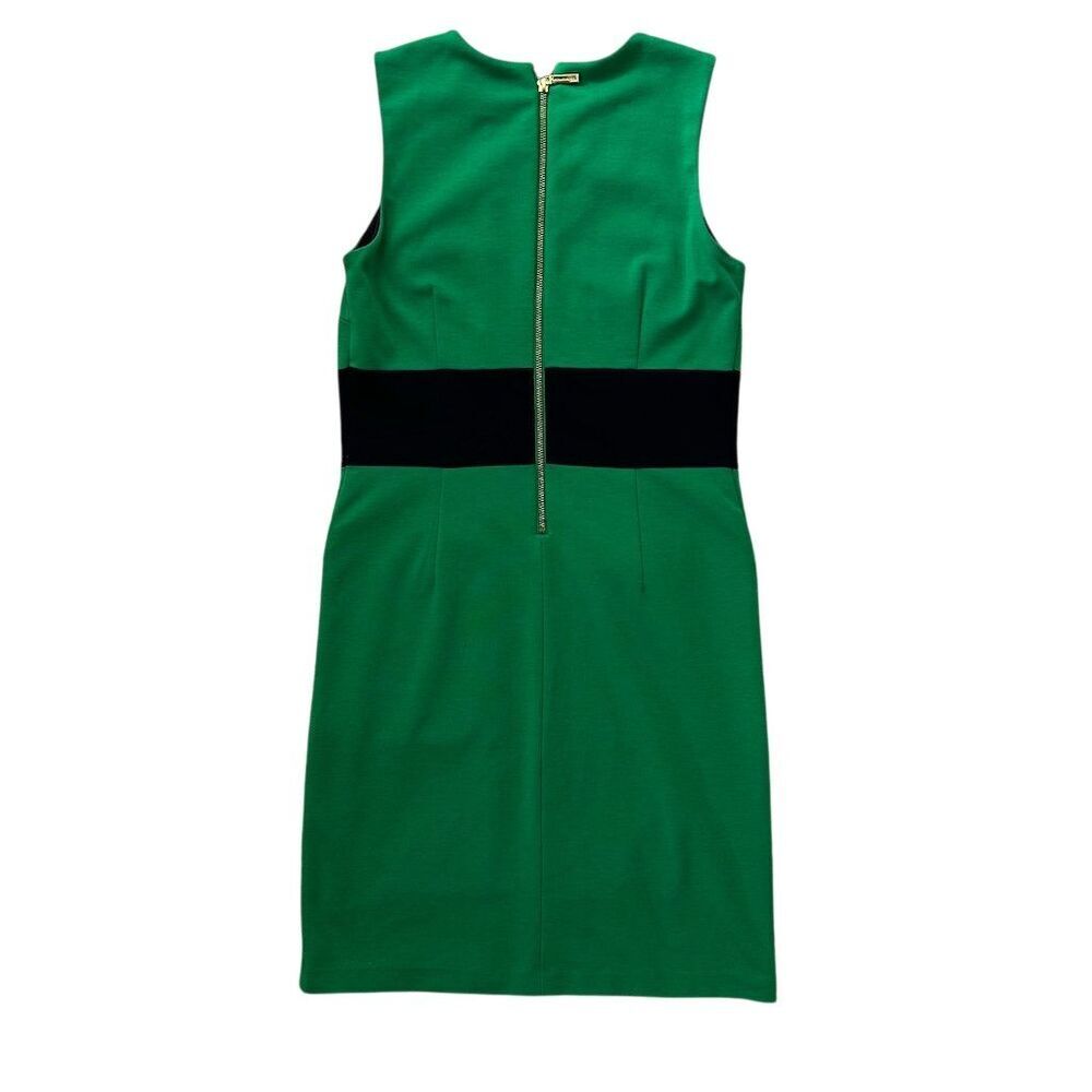Michael Kors Women's Size 4 Green & Black Colorblock Sheath Dress - Picture 10 of 10